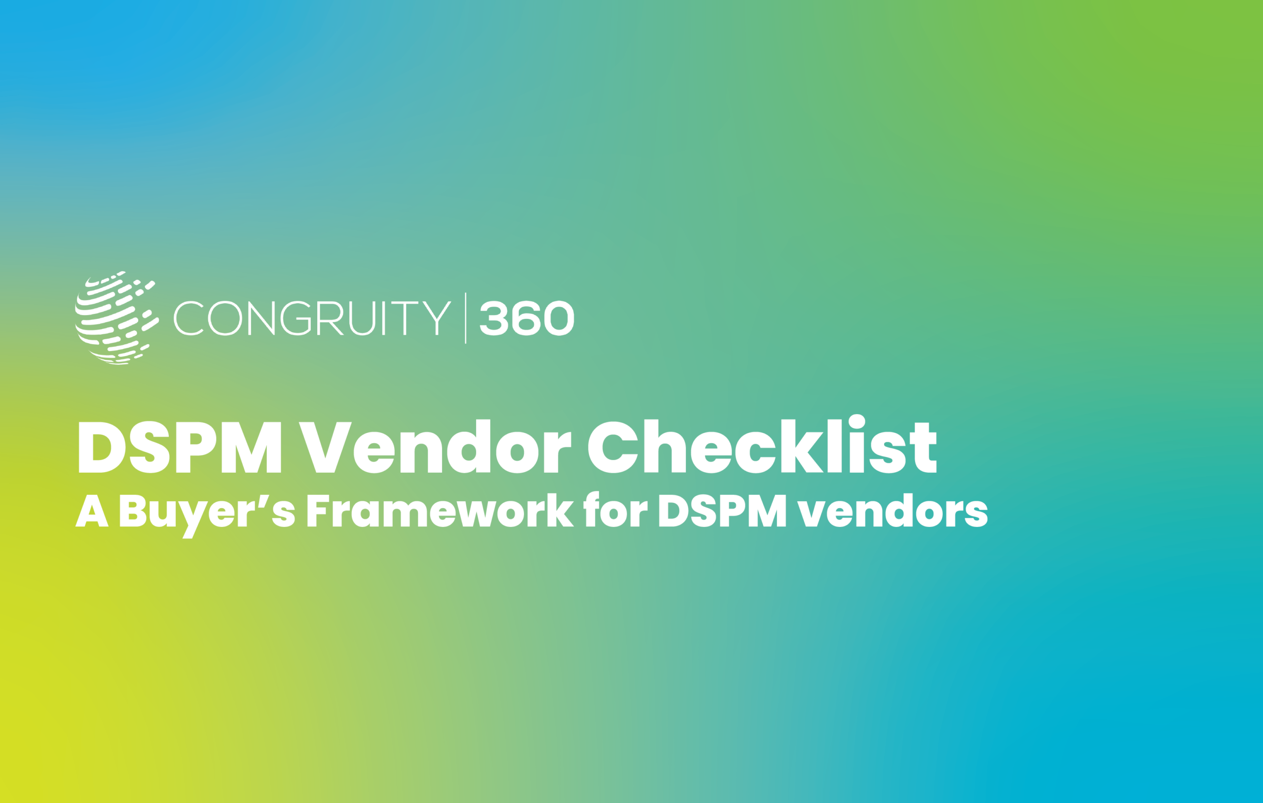 DSPM Vendor Checklist