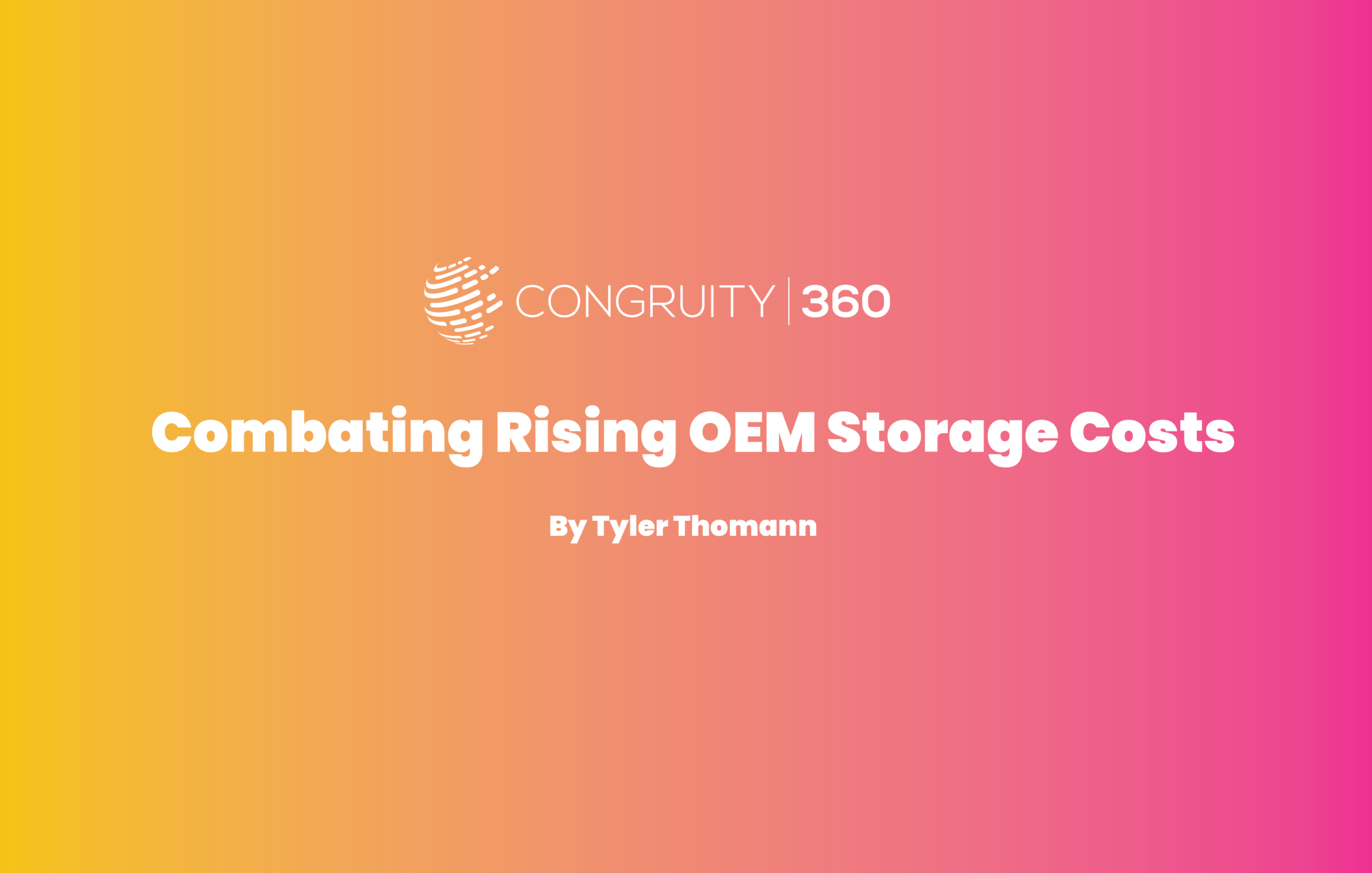 combating rising OEM storage costs