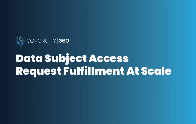 Data subject access request fulfillment at scale